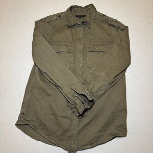 Banana Republic Khaki Shirt Jacket Men’s Size S-Olive Green